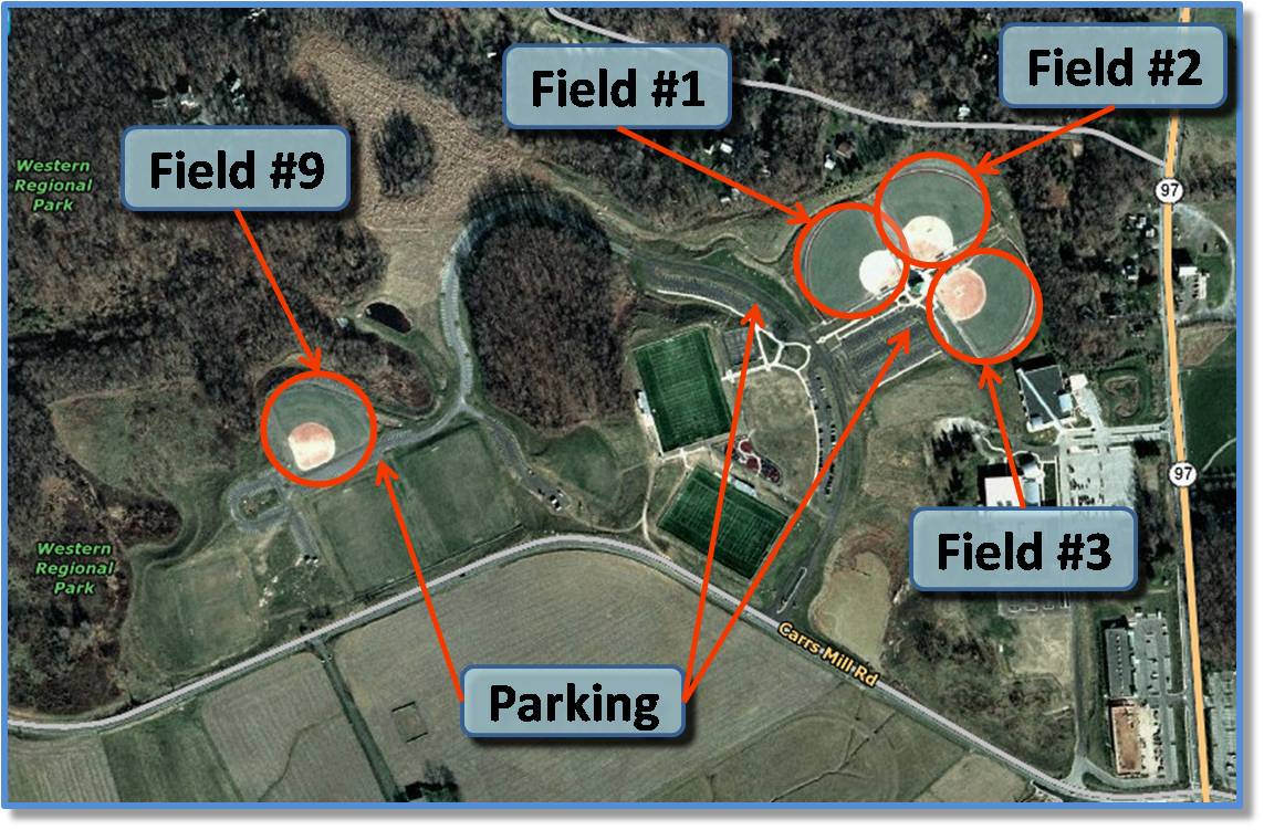 AYRA Baseball > Information > Fields > Western Regional Park
